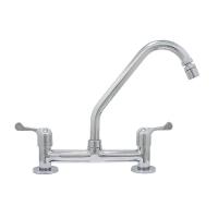 Torneira Misturador Cozinha Metal Bancada Mesa + 2 Engates Flexíveis Malha Aço