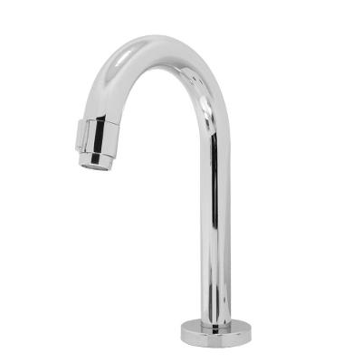Torneira Lavatório Banheiro Slim Tube Cromada Redonda Baixa Para Cuba Embutida Luxo Metal