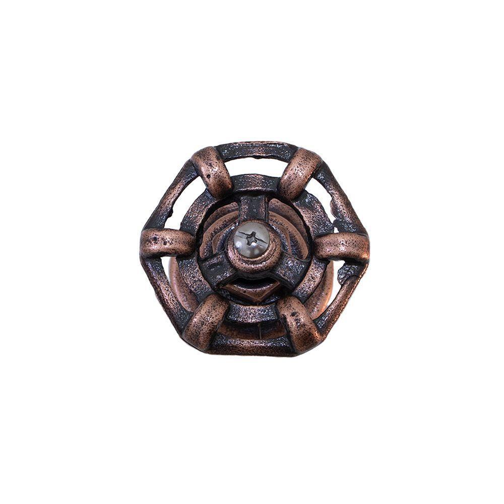 Acabamento Industrial Rustico Registro Pressão Gaveta Cobre Rosé Envelhecido Base Luxo Metal - 3