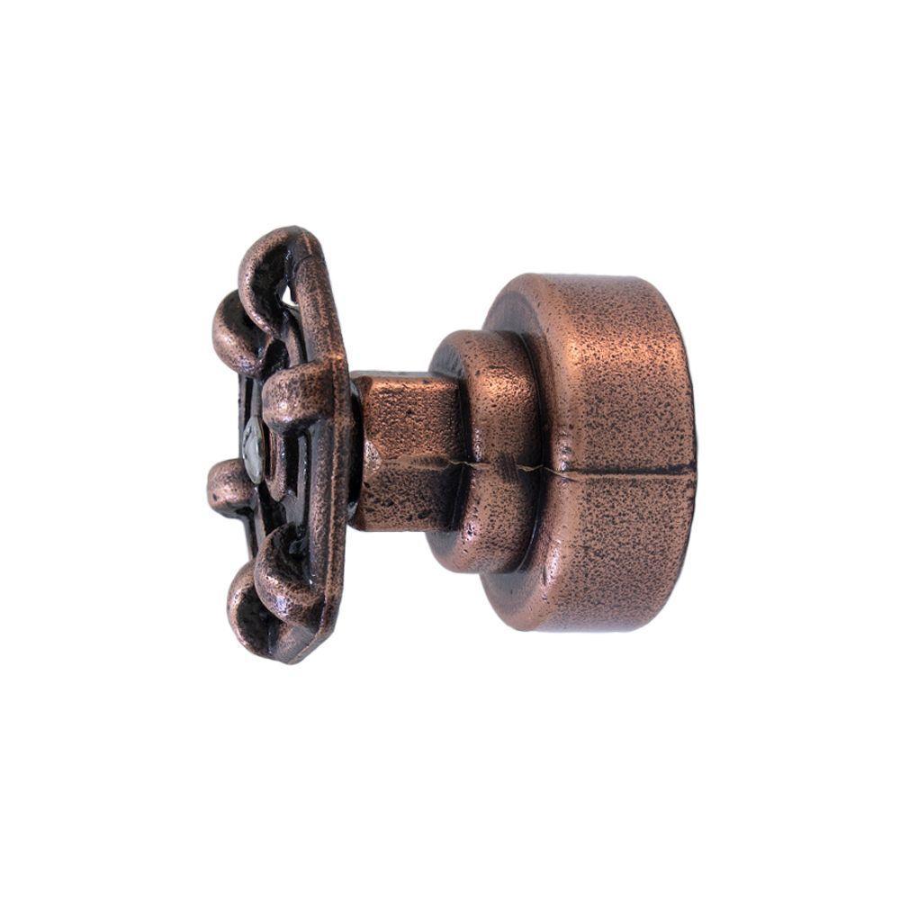 Acabamento Industrial Rustico Registro Pressão Gaveta Cobre Rosé Envelhecido Base Luxo Metal - 4