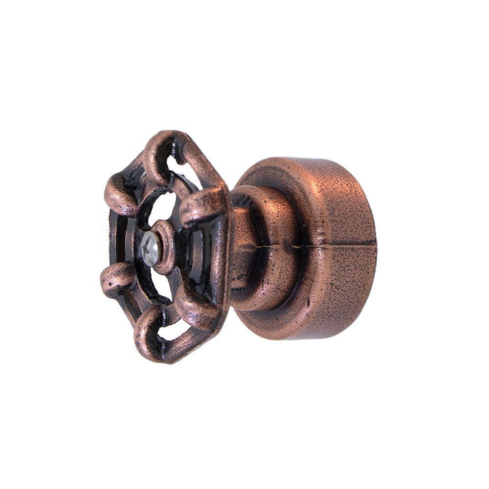 Acabamento Industrial Rustico Registro Pressão Gaveta Cobre Rosé Envelhecido Base Luxo Metal - 6