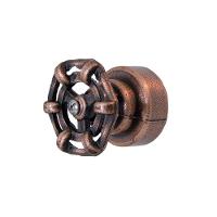 Acabamento Industrial Rustico Registro Pressão Gaveta Cobre Rosé Envelhecido Base Luxo Metal - 1