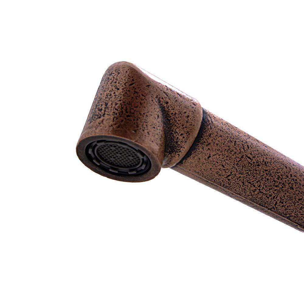 Torneira Pia Lavatório Banheiro Parede Industrial Rustico Rosé Cobre Velho Metal Luxo - 5