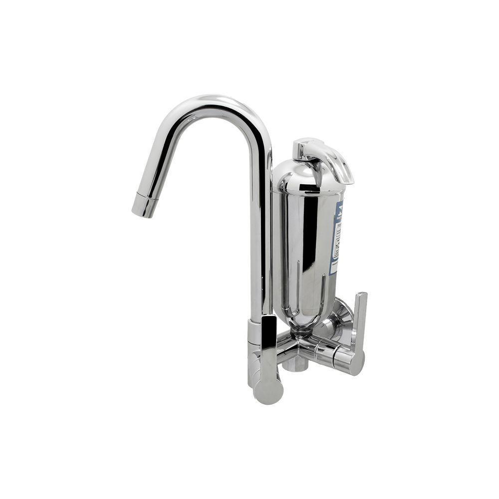 Torneira Cozinha Filtro Purificante Parede Bica Móvel Alavanca Cromado Abs Luxo - 3