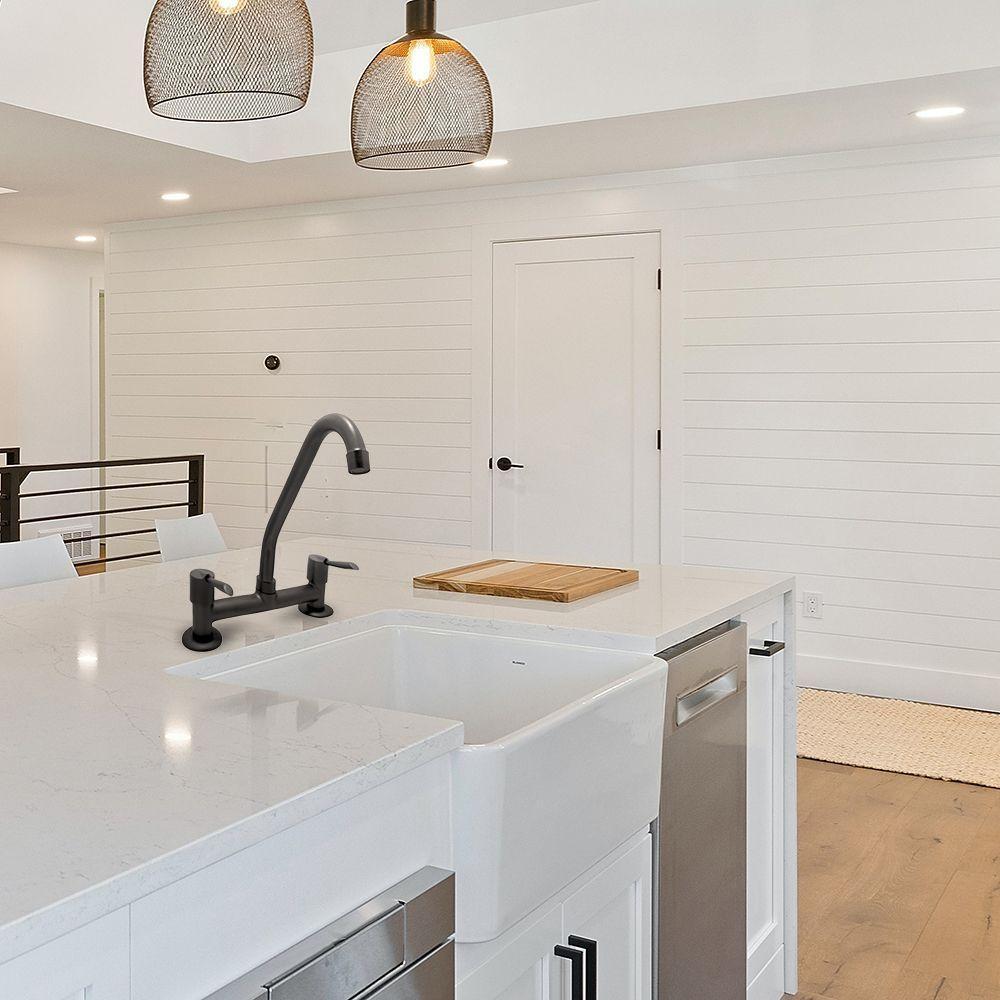 Torneira Misturador Cozinha 1/4 Volta Grafite Preto Fosco Pia Mesa Bancada Metal - 2