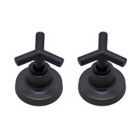 Kit 2 Acabamentos De Registro Preto Fosco Padrão Deca C55 - 1