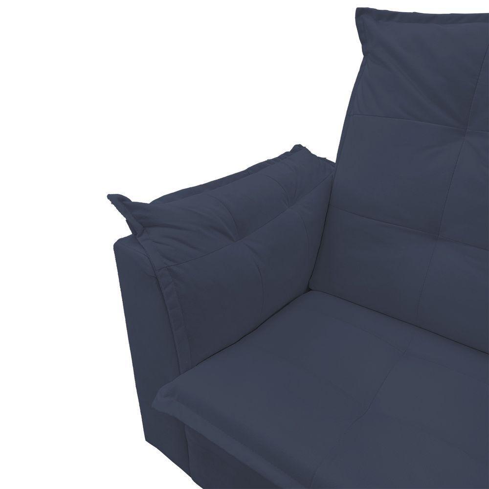 Poltrona De Amamentação Com Puff Isabella Luxo Isa Estofados Azul Marinho - 3