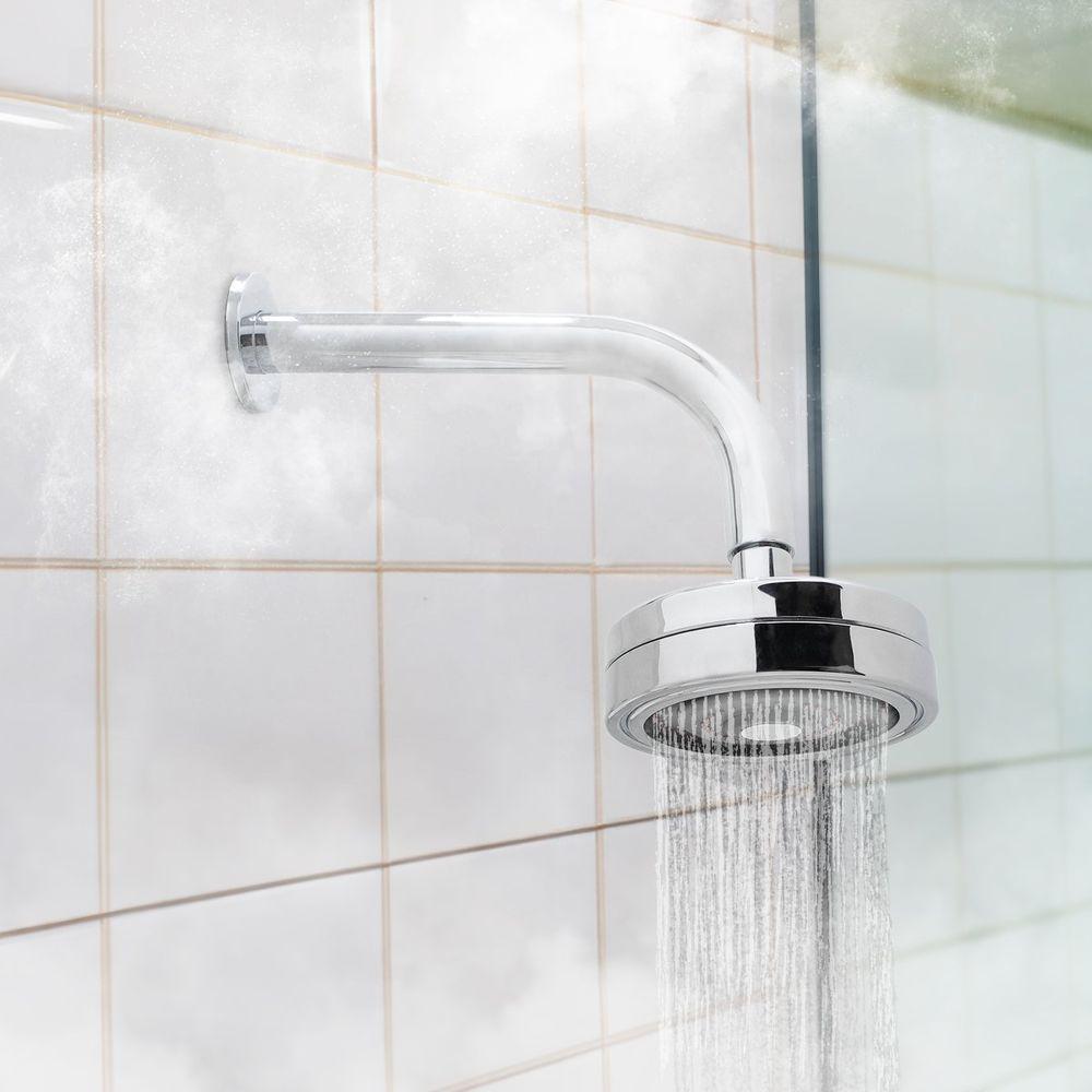 Chuveiro Ducha Autolimpante Redondo Cromado Articulável Solar Ou Gás - 2