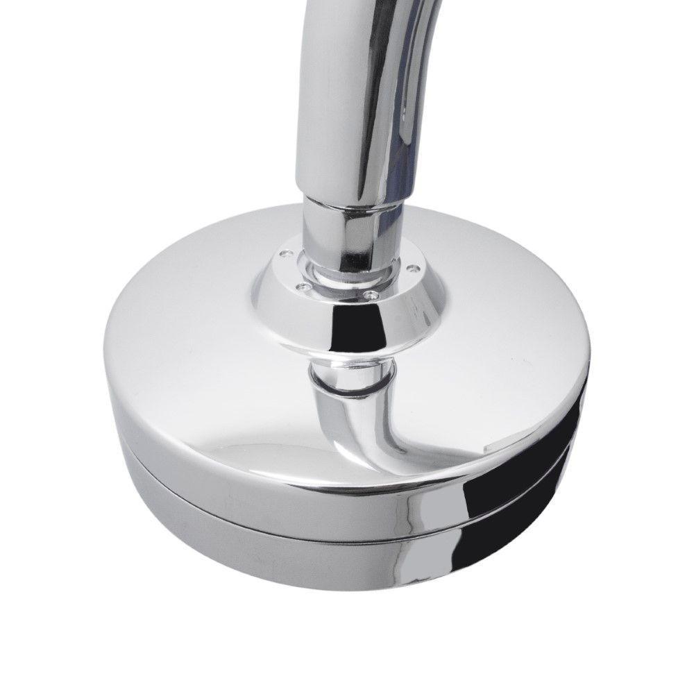 Chuveiro Ducha Autolimpante Redondo Cromado Articulável Solar Ou Gás - 4