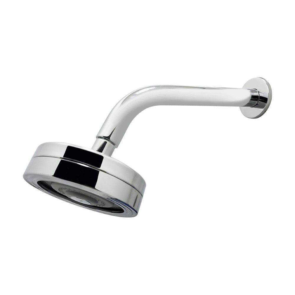 Chuveiro Ducha Autolimpante Redondo Cromado Articulável Solar Ou Gás - 5