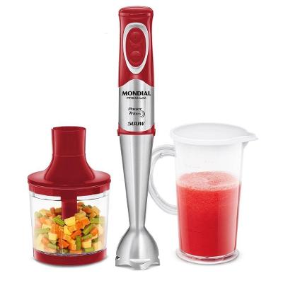 Mixer Premium Mondial M-10 500W Vermelho com Jarra 0,8L e Base Antiderrapante 110V