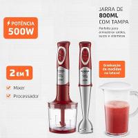 Mixer Premium Mondial M-10 500W Vermelho Com Inox 110V - 2
