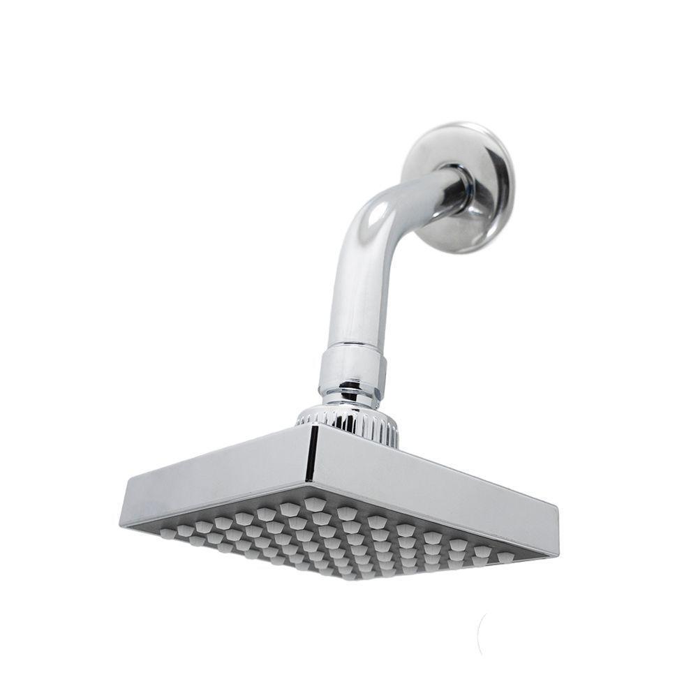 Chuveiro Ducha Quadrado Articulável Flexível Parede Solar Ou Gás Cromado Luxo - 1