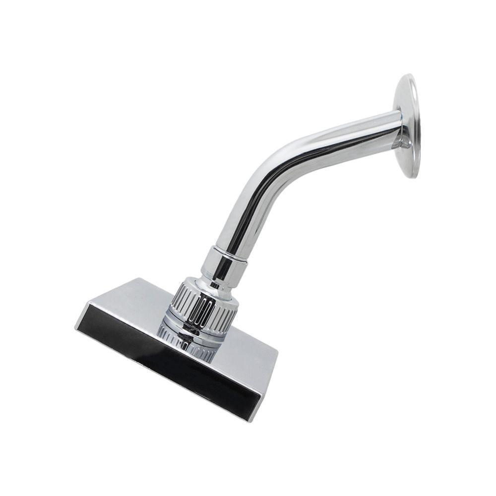 Chuveiro Ducha Quadrado Articulável Flexível Parede Solar Ou Gás Cromado Luxo - 2