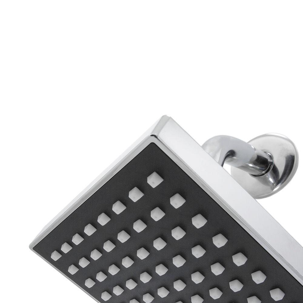 Chuveiro Ducha Quadrado Articulável Flexível Parede Solar Ou Gás Cromado Luxo - 3