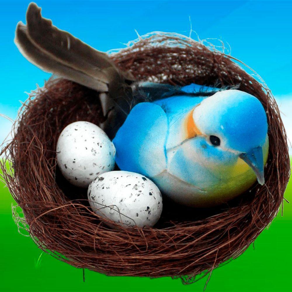 Kit 18 Enfeite Pássaros Ovos Ninho Artesanal Decoração 15cm - 3