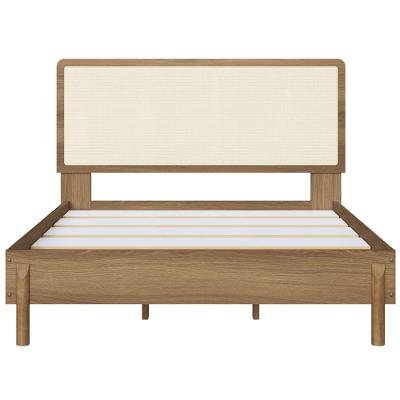 Cama Casal Palhinha Oslo 27055 Pes Madeira 152 Cm Artesano Hanover