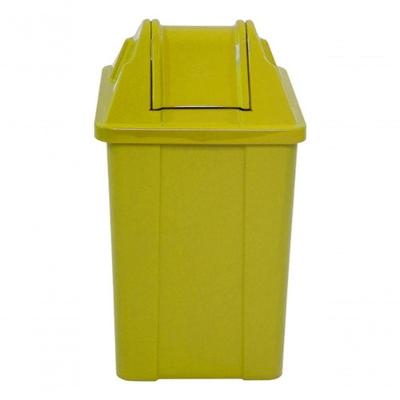 Lixeira Cesto Quadrado Com Tampa Vai-vem 100l Jsn