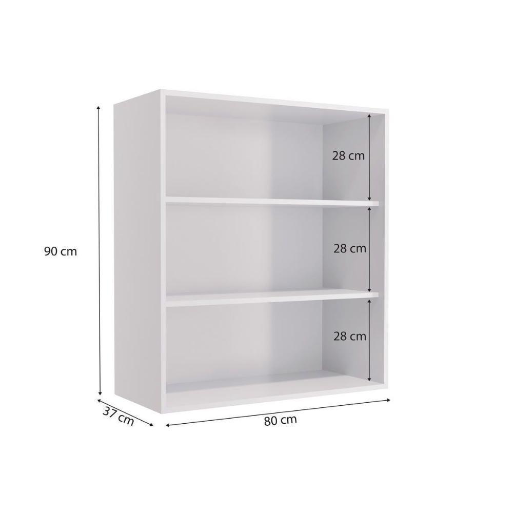 Armário Aéreo p/ Cozinha Maxxi G764 c/ 2 Portas 80cm Nogal - Kappesberg - 2