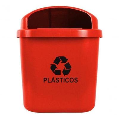 Lixeira Para Coleta Seletiva 40 Litros Vermelha St3 Jsn