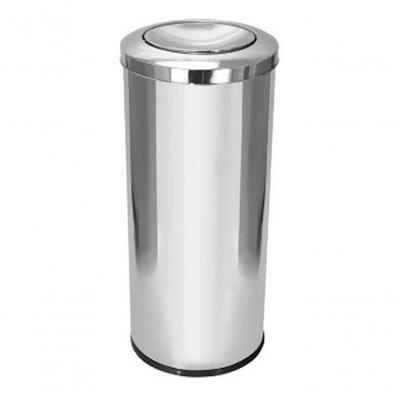 Lixeira Aço Inox 50 Litros Com Tampa Meia Esfera Home Office