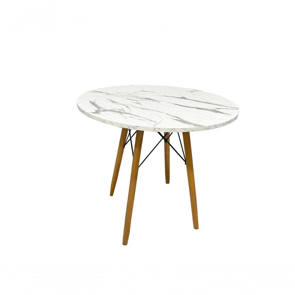 Mesa Eames Eiffel Redonda 90 Cm - Estilo Granito - 1