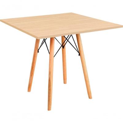 Mesa Eames Eiffel Quadrada 100 Cm - Amadeirado Truffel