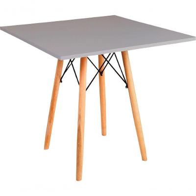 Mesa Eames Eiffel Quadrada 80 Cm - Cinza