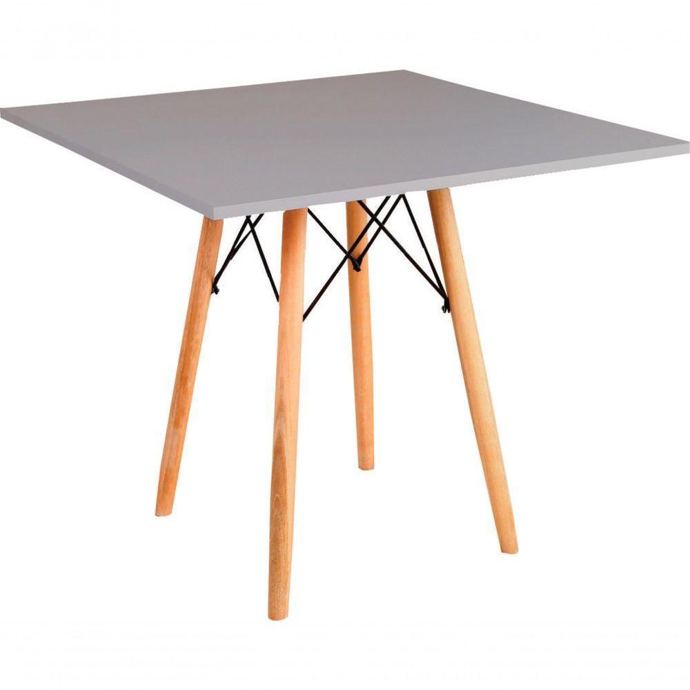 Mesa Eames Eiffel Quadrada 100 Cm - Cinza - 1