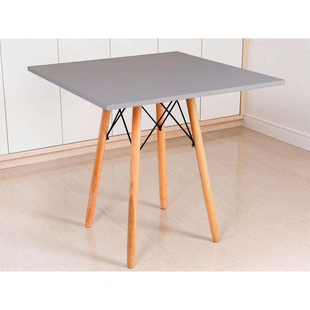 Mesa Eames Eiffel Quadrada 70 Cm - Cinza - 2