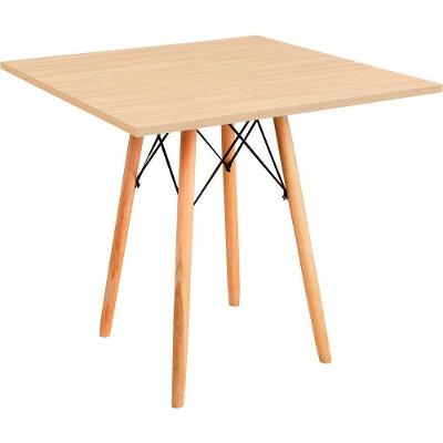 Mesa Eames Eiffel Quadrada 70 Cm - Amadeirado Truffel