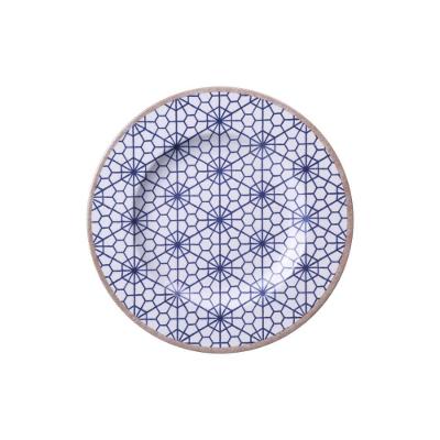 Prato Sobremesa Tramontina Abstratta Em Porcelana Decorada 21 Cm