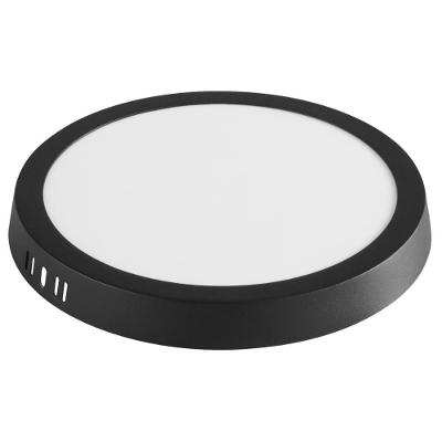Plafon Fita Led Tramontina Redondo Preto 24w Luz Amarela