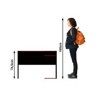 Mesa Computador Casal Quarto Gamer ( De Computador + Estante) 2 Peças Preto - Tecno Mobili - 5