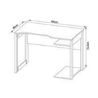 Mesa Computador Quarto Gamer ( De Computador + Estante) 2 Peças Preto - Tecno Mobili