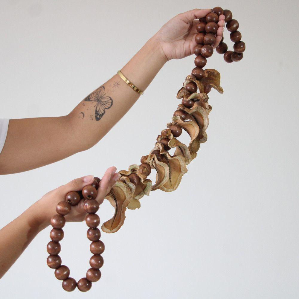 Colar De Mesa Decorativo Cipós 78 Cm Moderna Mobília Marrom / Natural - 4