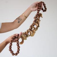 Colar De Mesa Decorativo Cipós 78 Cm Moderna Mobília Marrom / Natural