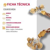 Colar De Mesa Decorativo Naru 117 Cm Moderna Mobília Marrom / Natural