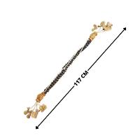 Colar De Mesa Decorativo Naru 117 Cm Moderna Mobília Preto/natural - 3