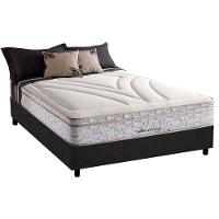 Cama Box Casal: Colchão Molas Herval Maxspring American + Base CRC Suede Gray(138x188) - 1