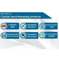 Cama Box Casal: Colchão Molas Herval Maxspring American + Base CRC Suede Gray(138x188) - 7