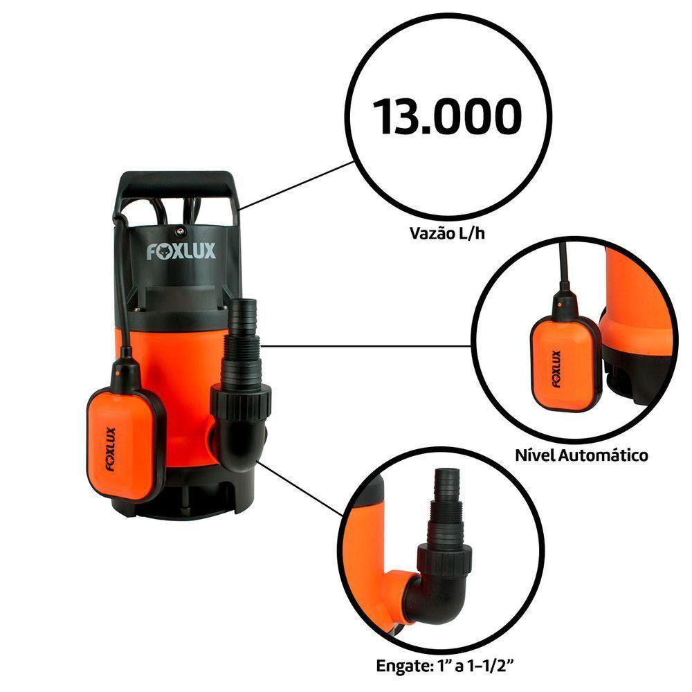 Bomba D'Água Submersível 1CV 750W Foxlux 220V - 6