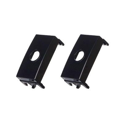 Módulo Saída De Fio Margirius Sleek 2 Unidades Preto Ebony