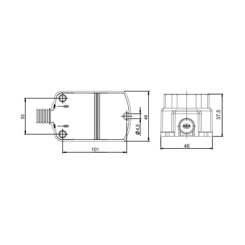Régua Com 2 Tomadas Margirius Tmu2-320 2p+t 20A Preta Bivolt - 1