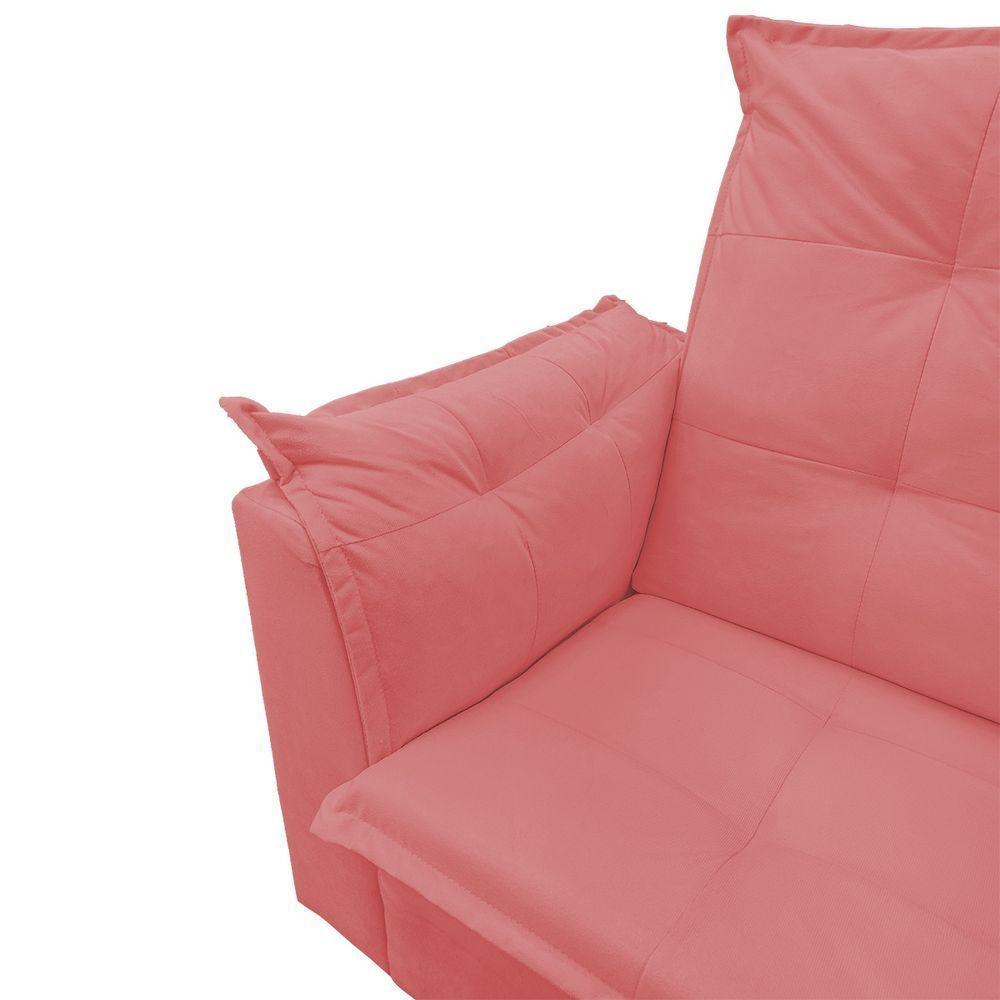 Poltrona De Amamentação Com Puff Isabella Luxo Isa Estofados Cor:rosa - 3