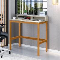 Escrivaninha 2 Nicho Em Mdf Califórnia Off White E Nature 110cm - 2