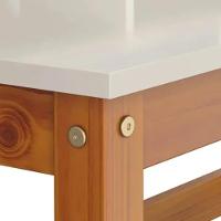 Escrivaninha 2 Nicho Em Mdf Califórnia Off White E Nature 110cm - 6