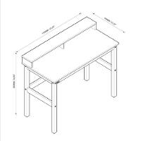 Escrivaninha 2 Nicho Em Mdf Califórnia Off White E Nature 110cm - 7