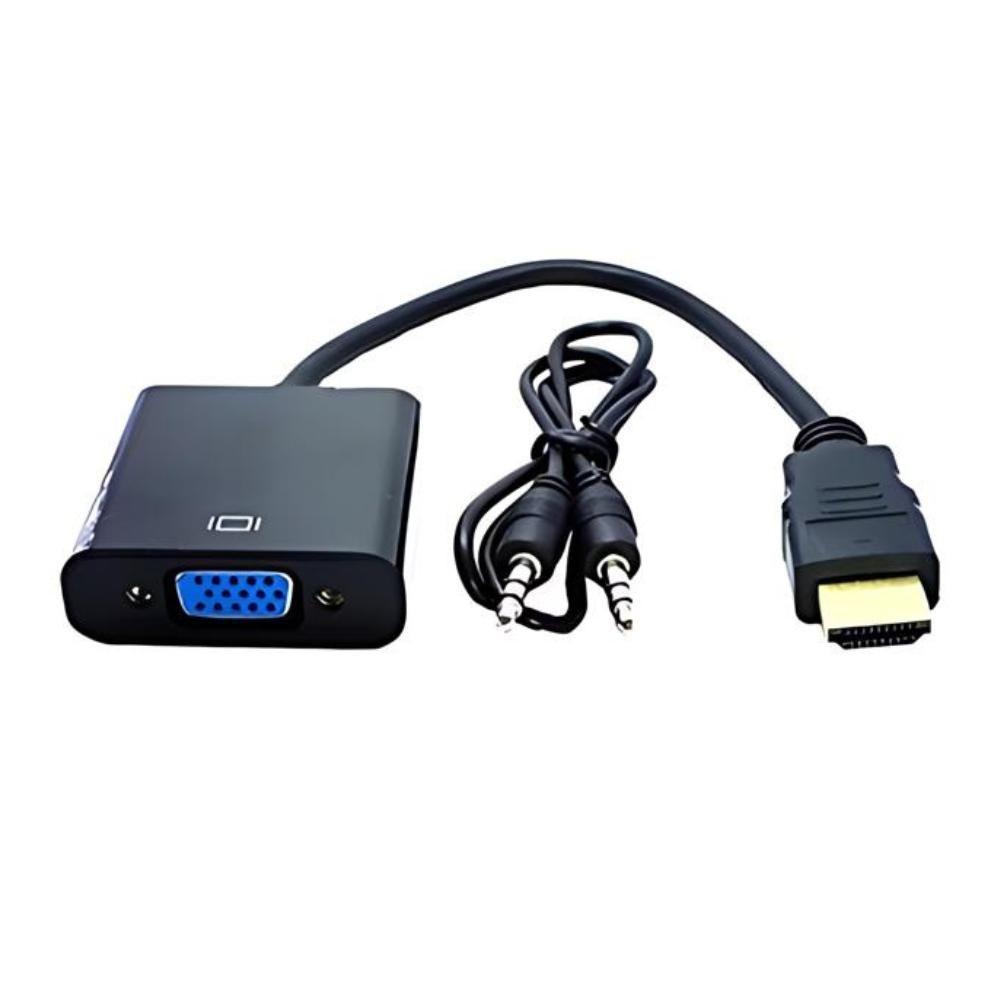 Cabo Conversor Hdmi Para Vga + Cabo De Audio P2 E Usb Nwt - 1