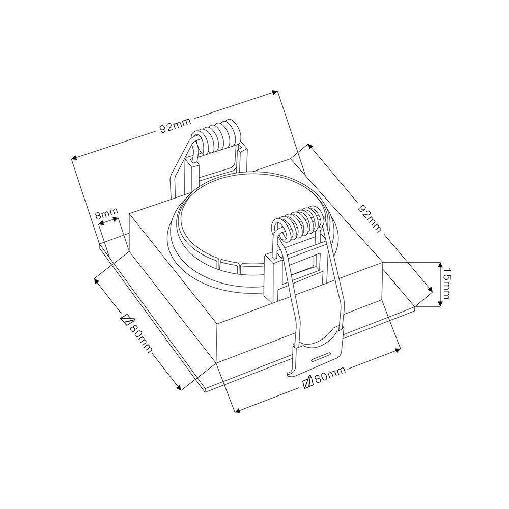 Spot De Embutir Recuado Nordecor Loyo Para 1 Lâmpada Gu10 Mr16 Quadrado Branco - 5